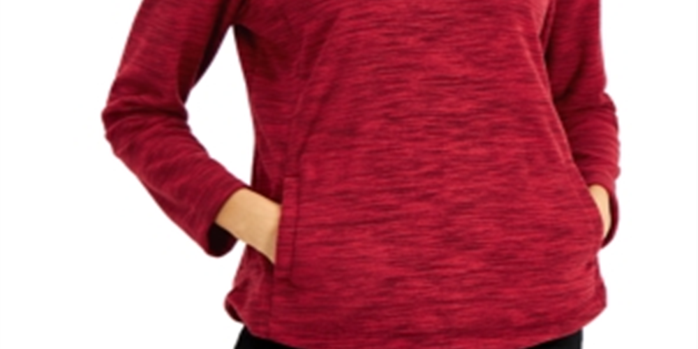 Karen Scott Women's Half Zip Pullover Red Size Medium