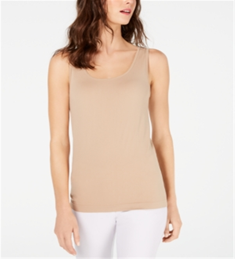 Inc International Concepts Women's Seamless Tank Top Beige Size L