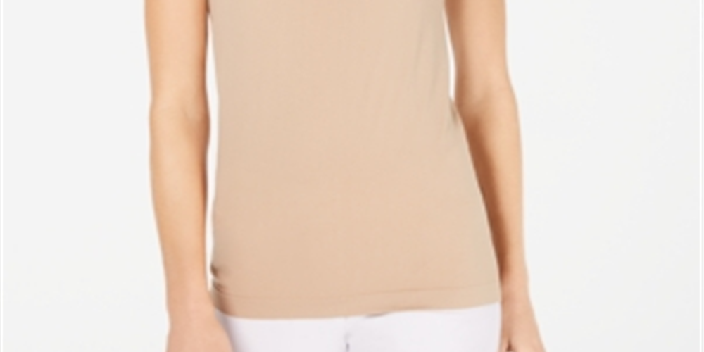 Inc International Concepts Women's Seamless Tank Top Beige Size L
