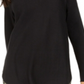 INC International Concepts Women's Solid Shirttail Pullover Sweater Black Size Large