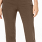 JM Collection Women's Pull-on Tummy Control Slim-Leg Pants Short Length Brown  Size XXS
