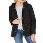 Charter Club Women's Quilted Hooded Jacket Black Size Medium