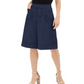 INC International Concepts Women's Pleat Front High Rise Wide Leg Pants Blue Size 6