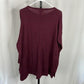 Style & Co Women's Plus Seamfront Mixed Media Tunic Top Purple size 0X
