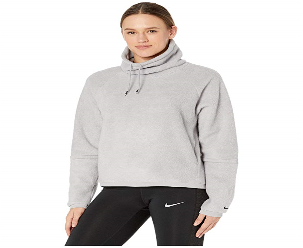Nike Women's Therma Cowl Cozy Top Gray Size Large