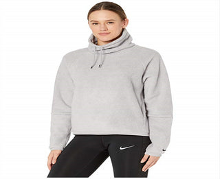 Nike Women's Therma Cowl Cozy Top Gray Size Large