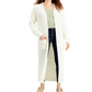 Kit & Sky Women's Ribbed Oversized Cardigan White Size Large