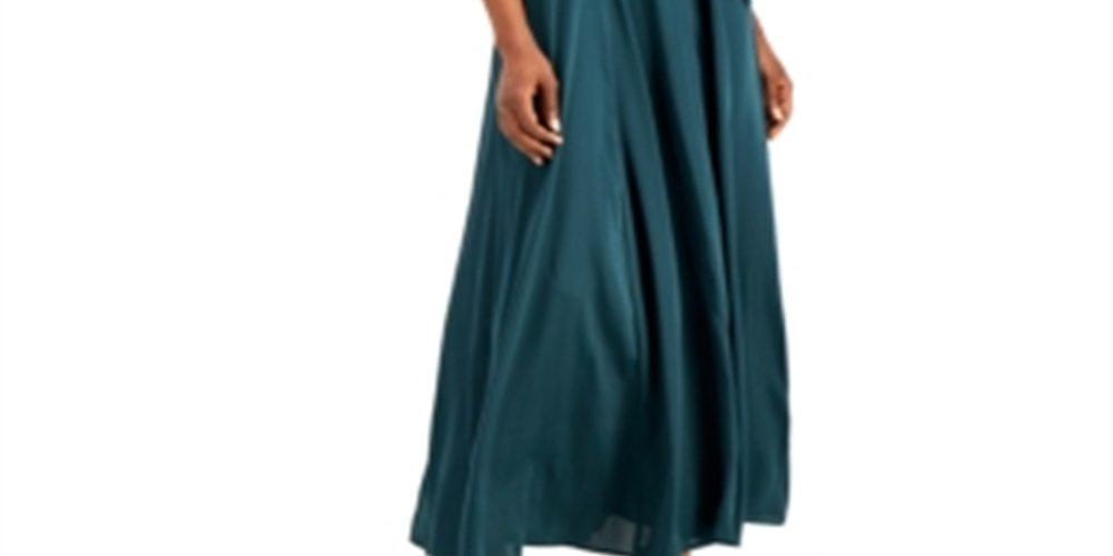 INC International Concepts Women's Belted Maxi Shirtdress Green Size 10
