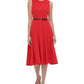 Tommy Hilfiger Women's  Sleeveless MIDI Shirt Dress Dress Red Size 10