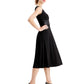 Jessica Howard Women's Long Sleeve MIDI Shift Dress Black Size 12 Petite