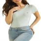 Guess Women's Logo Baby T-Shirt Mint Size Large