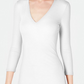 INC International Concepts Women's V Neck Top White Size Petite X-Large