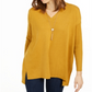 Style & Co Women's V Neck Tunic Sweater Yellow Size Small