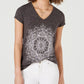 Style & Co Women's Pinwheel Graphic Top Black Size Petite XL