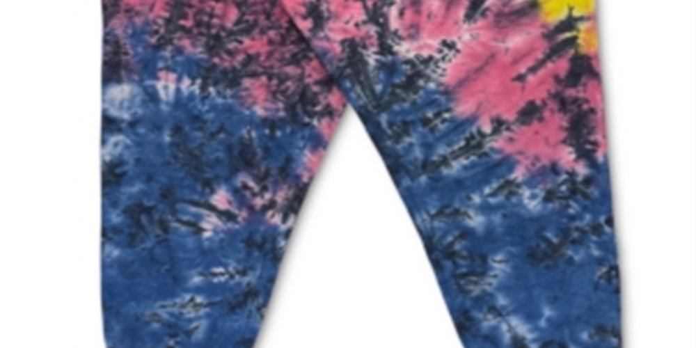 Full Circle Trends Women's Tie Dyed Jogger Pants Yellow Size 3X
