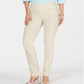 Charter Club Women's Cambridge Skinny Pull on Tummy-Control Pants Brown Size 12 S