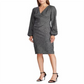 Ralph Lauren Women's Pleated Tweed Dress Black Size 12