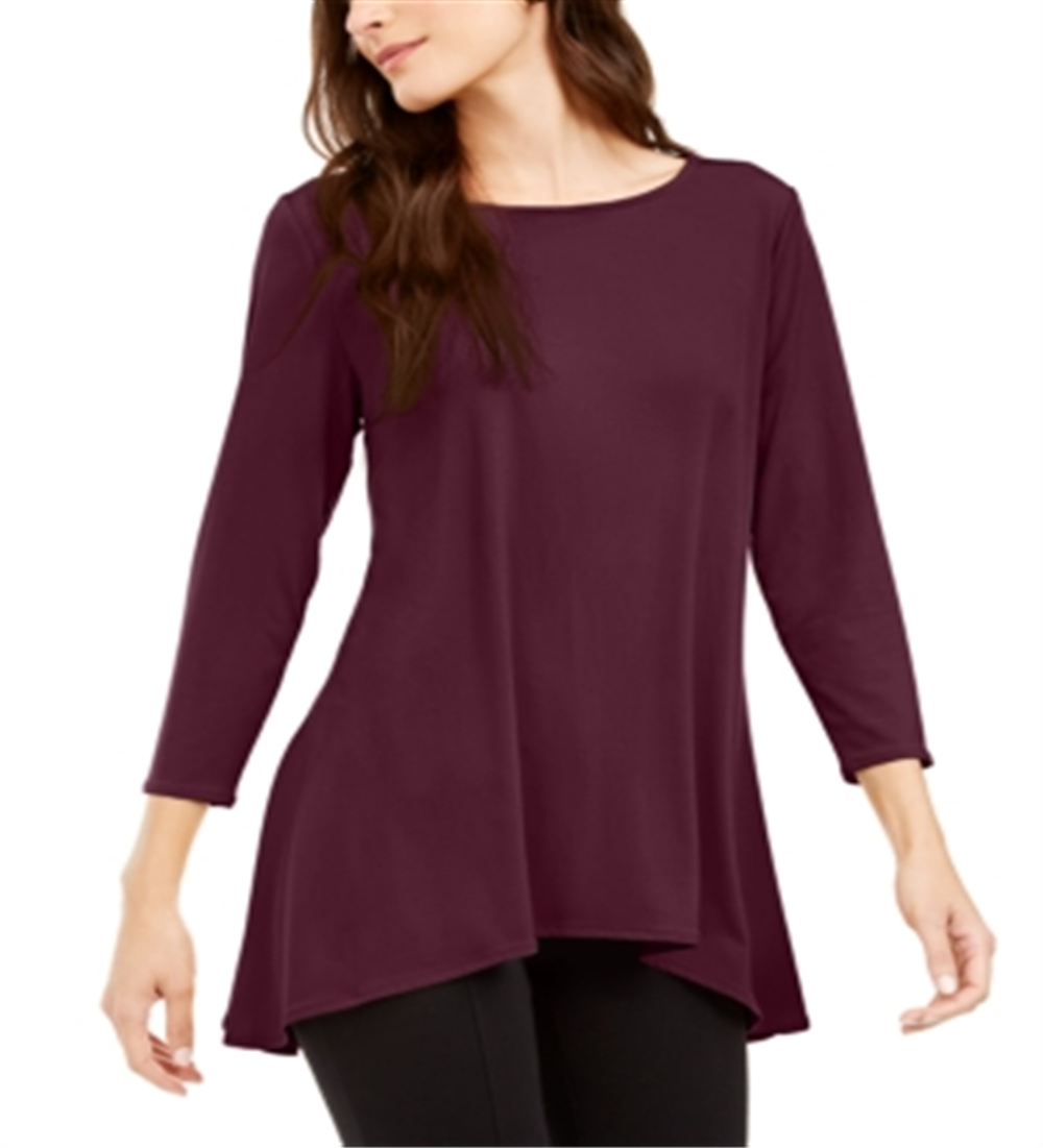 Alfani Petite Solid Swing Top Wine Size-Petite S/M