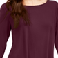 Alfani Petite Solid Swing Top Wine Size-Petite S/M