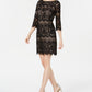 Jessica Howard Women's Allover Lace Sheath Dress Black Size 6