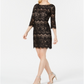 Jessica Howard Women's Allover Lace Sheath Dress Black Size 6