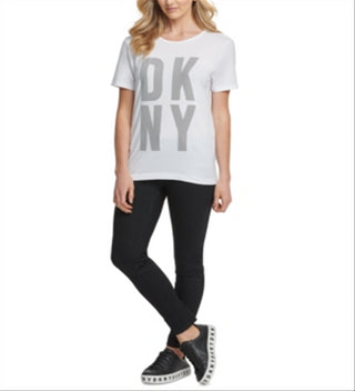 DKNY Women's Tricou Alb Regular Fit Top White Size M