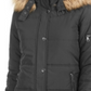 Maralyn & Me Juniors' Faux-Fur-Trim Hooded Puffer Coat Gray Size Large