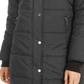 Maralyn & Me Junior's Faux Fur Trim Hooded Puffer Coat Gray Size X-Large
