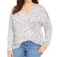 Style & Co Women's Plus Space Dye Sweater Knit Tunic Black Size 2XL