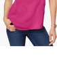 Style & Co Women's Embroidered Top Pink Size Petite