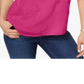 Style & Co Women's Embroidered Top Pink Size Petite