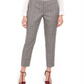 Calvin Klein Women's Plaid Straight Leg Pants Gray Size 8