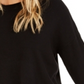 Bar III Women's Solid Long Sleeve Crew Neck Sweater Black Size XX-Small
