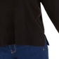 Bar III Women's Solid Long Sleeve Crew Neck Sweater Black Size XX-Small