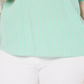 Tommy Hilfiger Women's Plus Ruffled Striped Pullover Top Green Size XL
