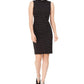 Calvin Klein Women's Polka Dot Stretch Sheath Dress Black Size 8