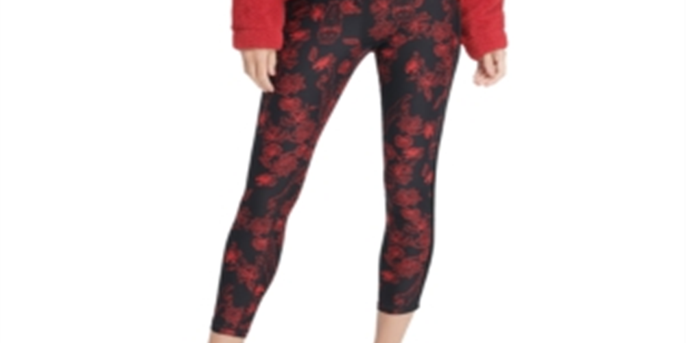 DKNY Women's Sherpa Fleece with Logo Hoodie Red Size Small