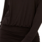 INC WOmen's  Ruched Dolman-Sleeve Top  Black Size -M