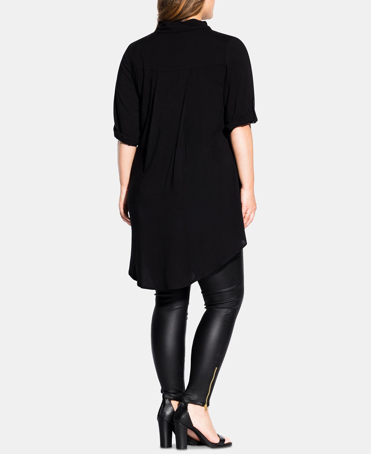 City Chic Women's Fierce High low Shirt -Green Size X-Large