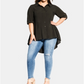 City Chic Women's Fierce High low Shirt -Green Size X-Large