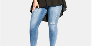 City Chic Women's Fierce High low Shirt -Green Size X-Large