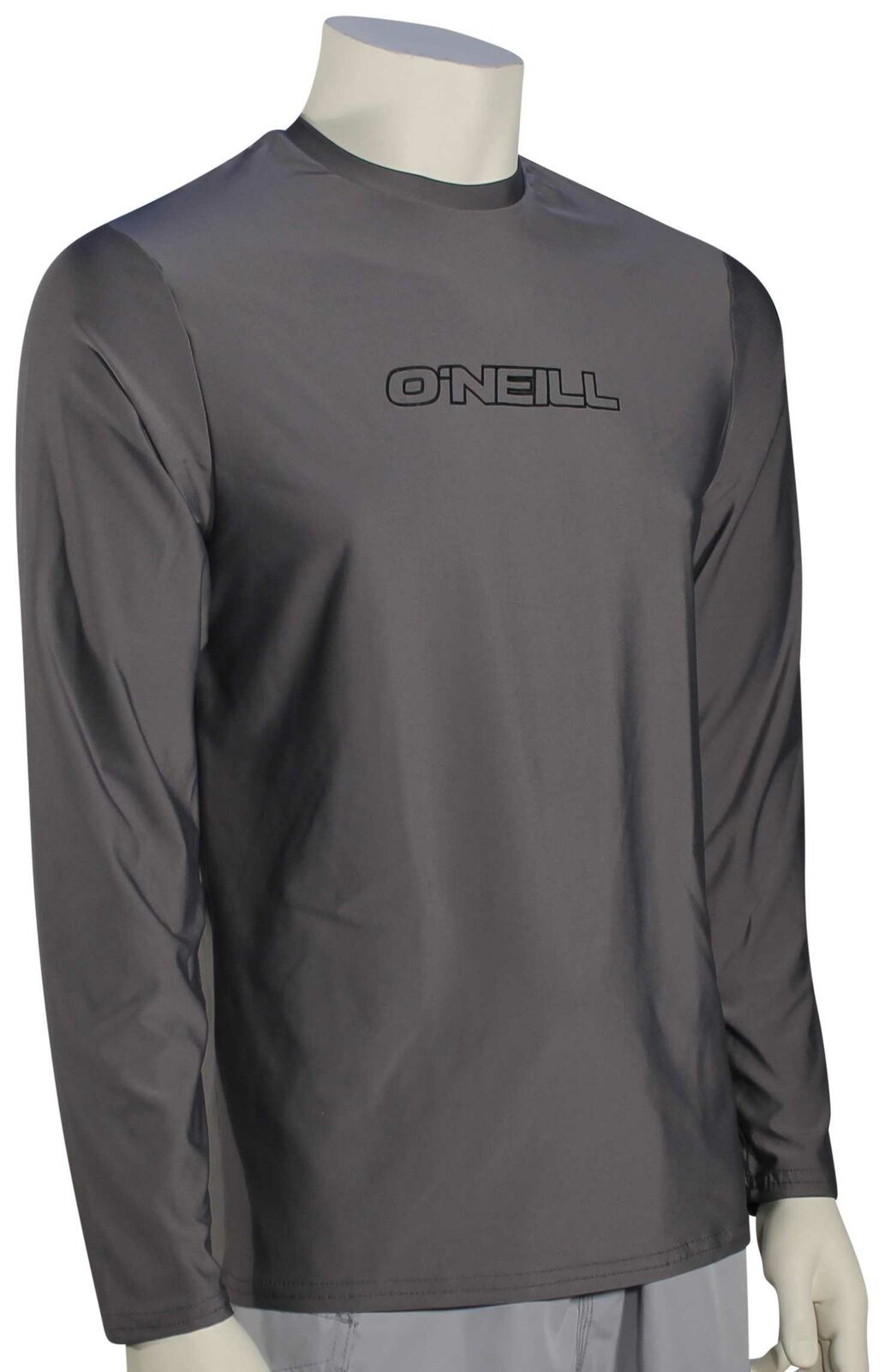 O Neill Men's Basic Skins Long Sleeve Sun Shirt Gray Size XL