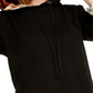 INC International Concepts Women's Printed-Cuff Hoodie Black Size XL