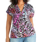 Rachel Roy Women's Plus Odelia Printed Top Black Size 0X