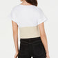 Kendall Kylie Women's Seamed Cuff Sleeves Corset Top White Size L