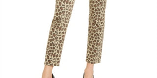 Guess Women's Skinny Fit Animal Print Pant Brown Size -31