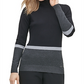 Calvin Klein Women's Color Block Turtleneck Sweater Black Size XL