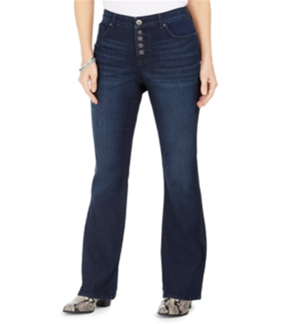 Style & Co Button-Fly Boot-Cut Jeans Blue Size -6