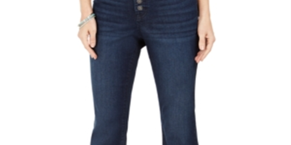 Style & Co Button-Fly Boot-Cut Jeans Blue Size -6