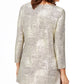 Jm Collection Petite Space-Dyed Embellished-Zipper Top Gold Size Petite XL